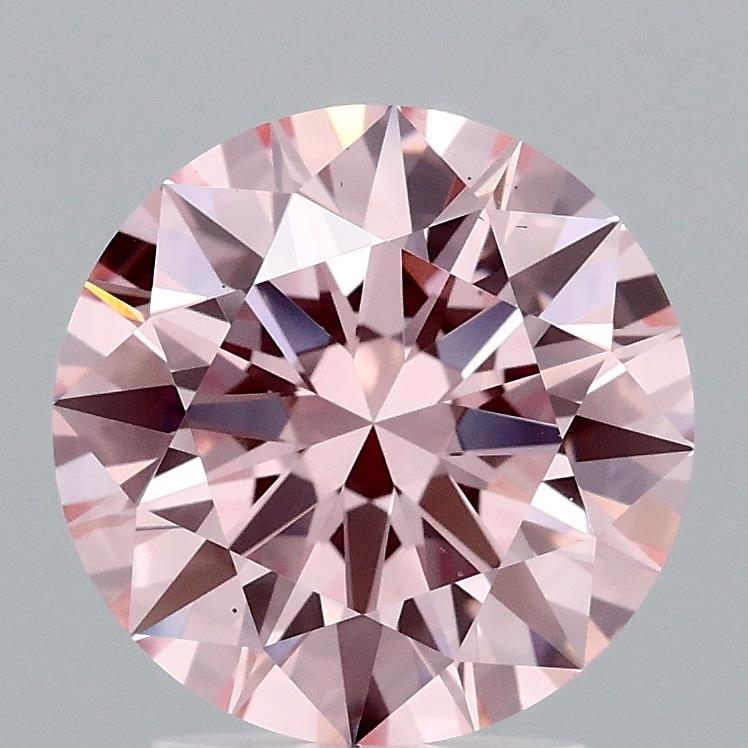 2.47 Ct. Fancy Intense Pink Round Lab Grown Diamond