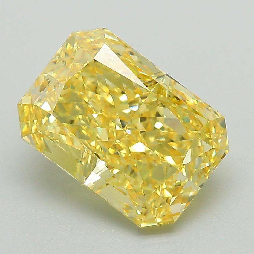 4.05 Ct. Fancy Vivid Yellow Radiant Lab Grown Diamond