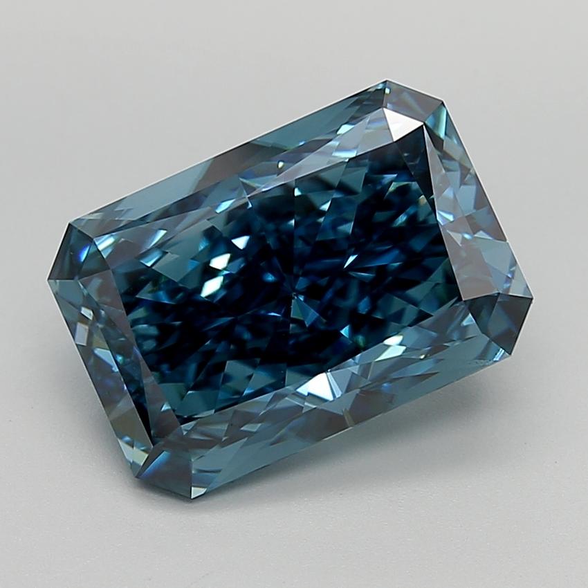 7.06 Ct. Fancy Vivid  Blue Radiant Lab Grown Diamond