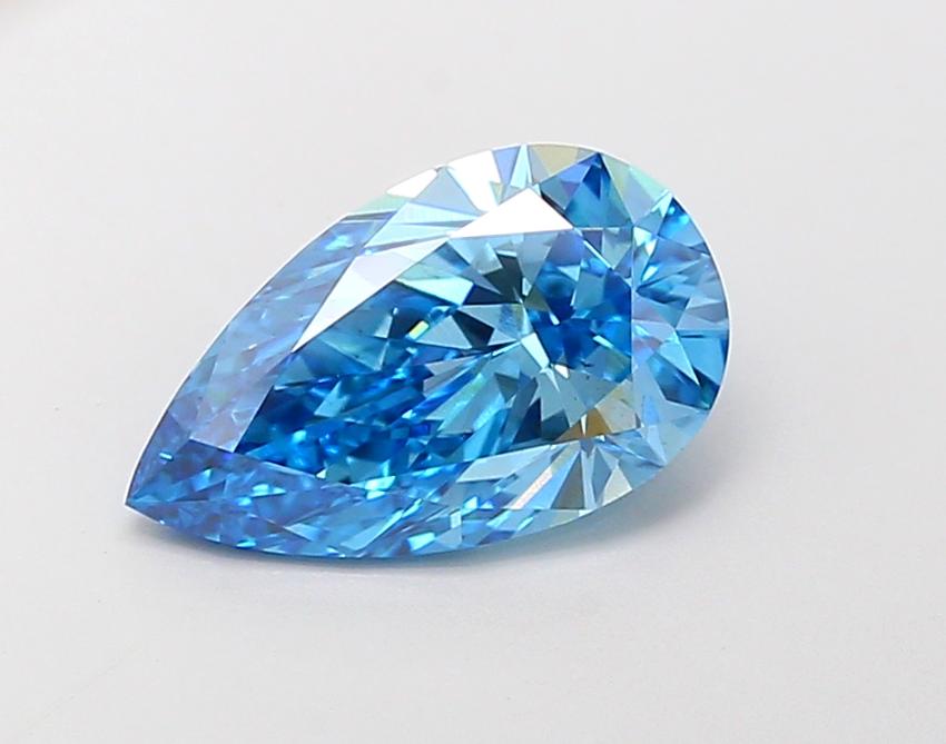 2.59 Ct. Fancy Vivid  Blue Pear Lab Grown Diamond