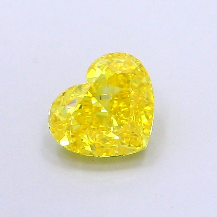 1.19 Ct. Fancy Vivid  Yellow Heart Lab Grown Diamond