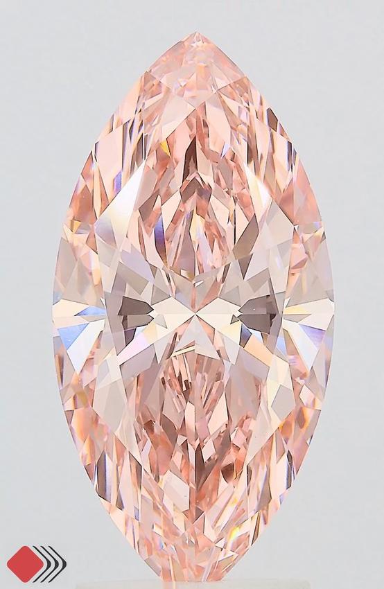 3.03 Ct. Fancy Vivid Pink Marquise Lab Grown Diamond