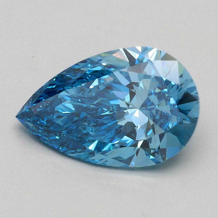 1.70 Ct. Fancy Vivid Blue Pear Lab Grown Diamond
