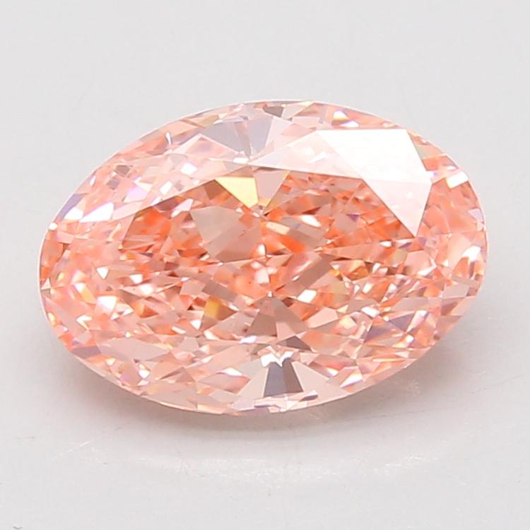 3.11 Ct. Fancy Vivid Pink Oval Lab Grown Diamond