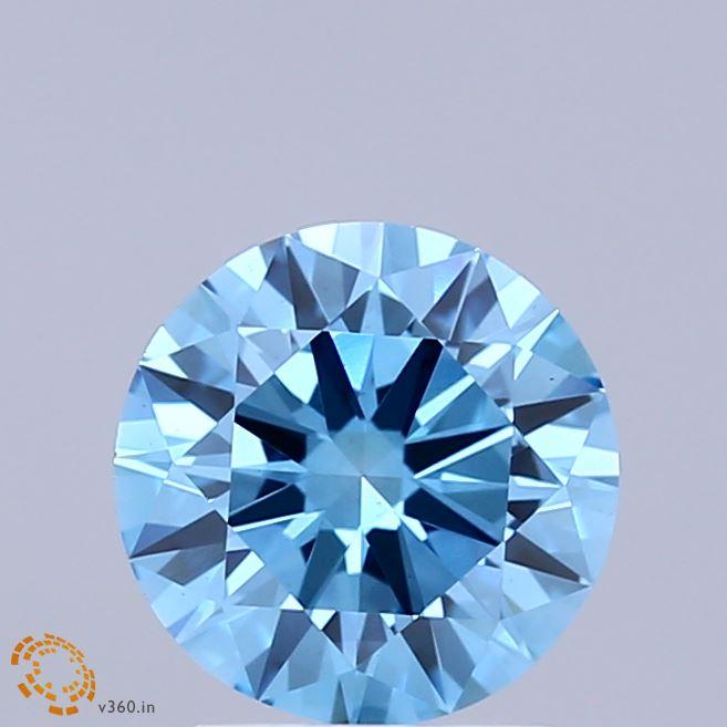 1.50 Ct. Fancy Vivid Blue Round Lab Grown Diamond