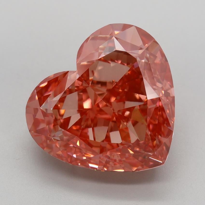 9.28 Ct. Fancy Vivid Pink Heart Lab Grown Diamond