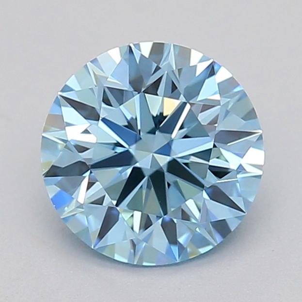 0.70 Ct. Fancy Vivid  Blue Round Lab Grown Diamond