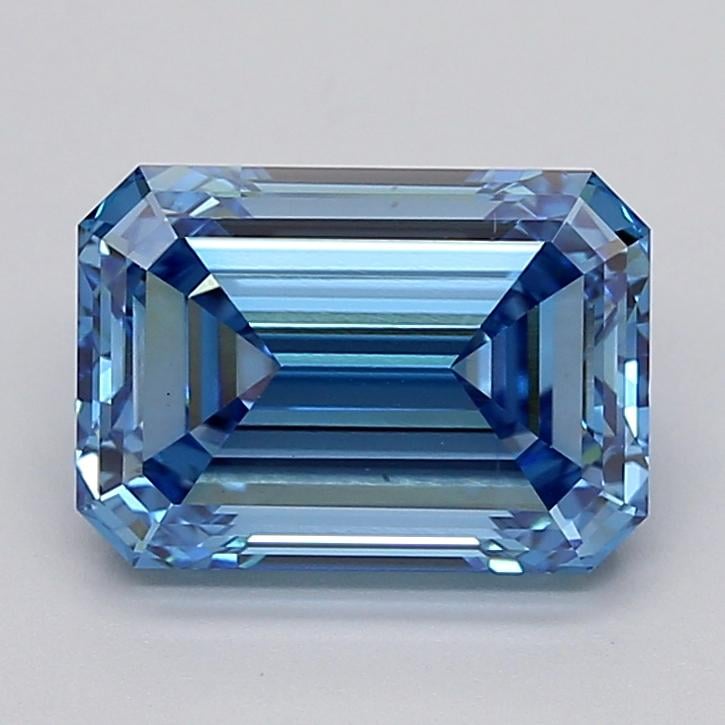 4.06 Ct. Fancy Vivid  Blue Emerald Lab Grown Diamond