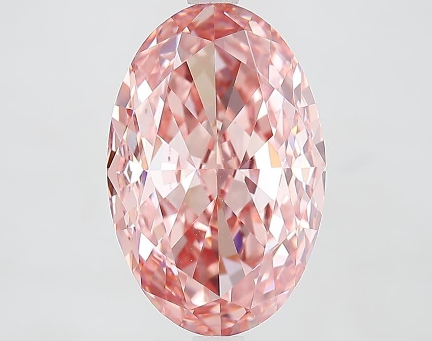 5.63 Ct. Fancy Vivid Pink Oval Lab Grown Diamond