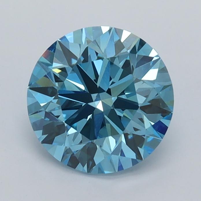 1.29 Ct. Fancy Vivid  Blue Round Lab Grown Diamond