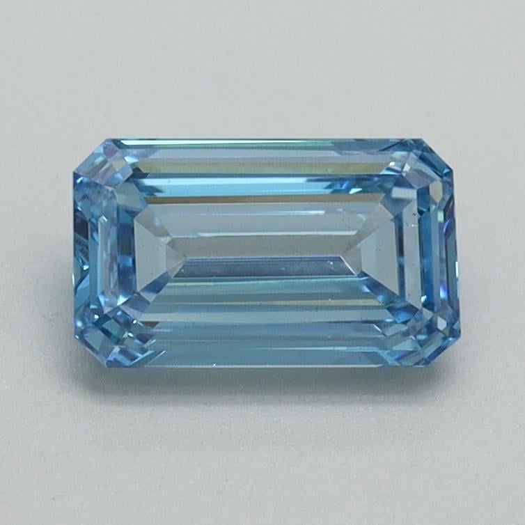 0.94 Ct. Fancy Intense Blue Emerald Lab Grown Diamond
