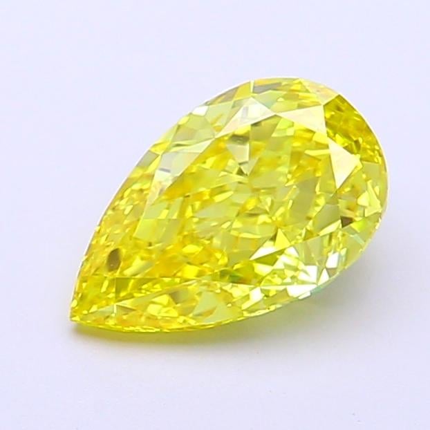 1.37 Ct. Fancy Vivid  Yellow Pear Lab Grown Diamond