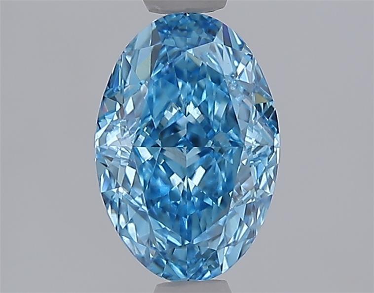 1.29 Ct. Fancy Vivid Blue Blue Oval Lab Grown Diamond
