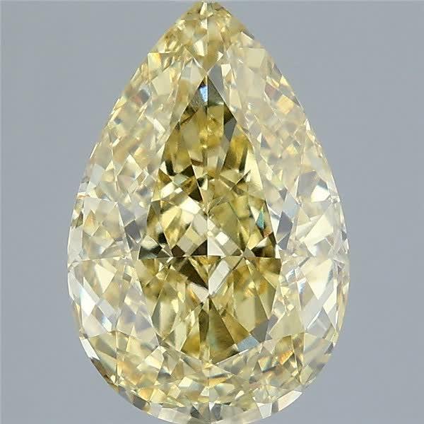 3.03 Ct. Fancy Intense  Yellow Pear Lab Grown Diamond