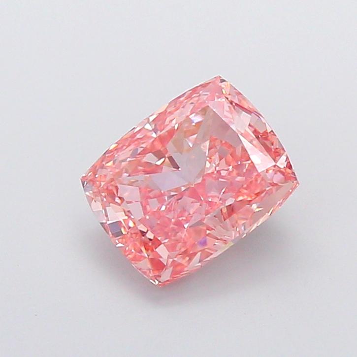 3.00 Ct. Fancy Vivid Pink Cushion Lab Grown Diamond
