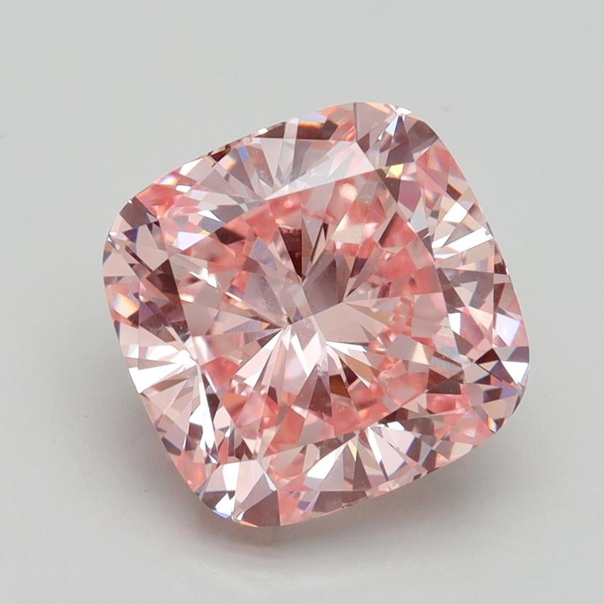 5.00 Ct. Fancy Intense Pink Cushion Lab Grown Diamond