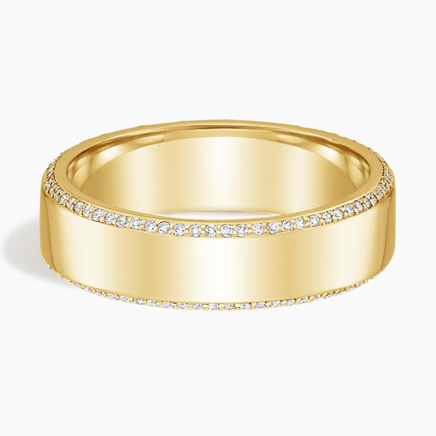 Image of 14K Yellow Gold Avalon Eternity Diamond 6mm Wedding Ring (2/5 ct. tw.)