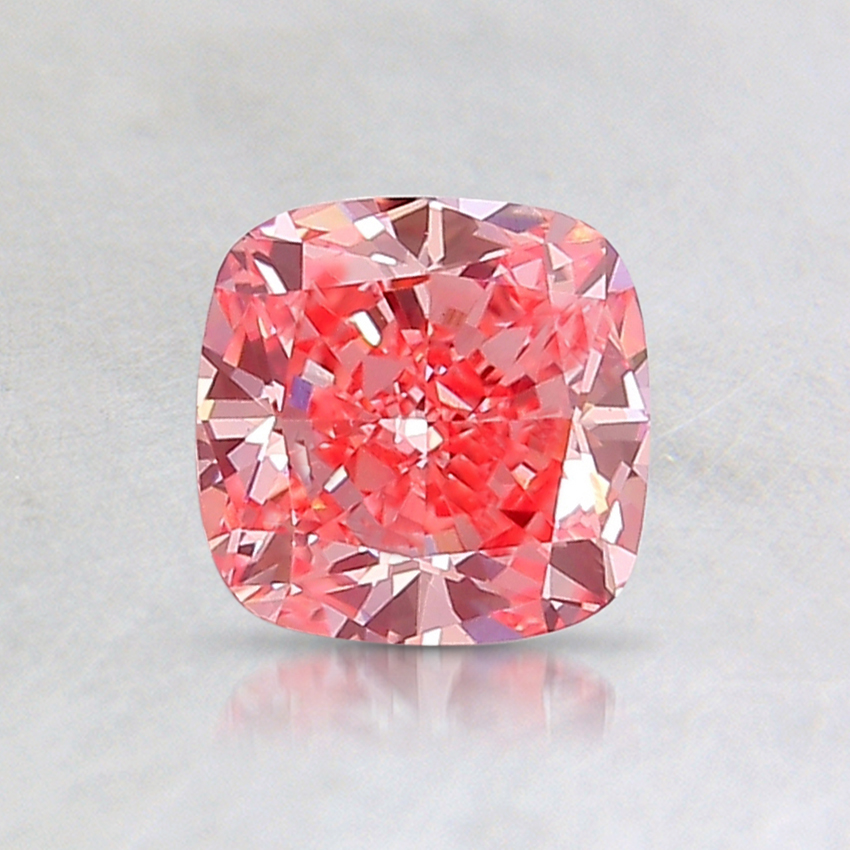 0.99 Ct. Fancy Vivid Pink Cushion Lab Created Diamond