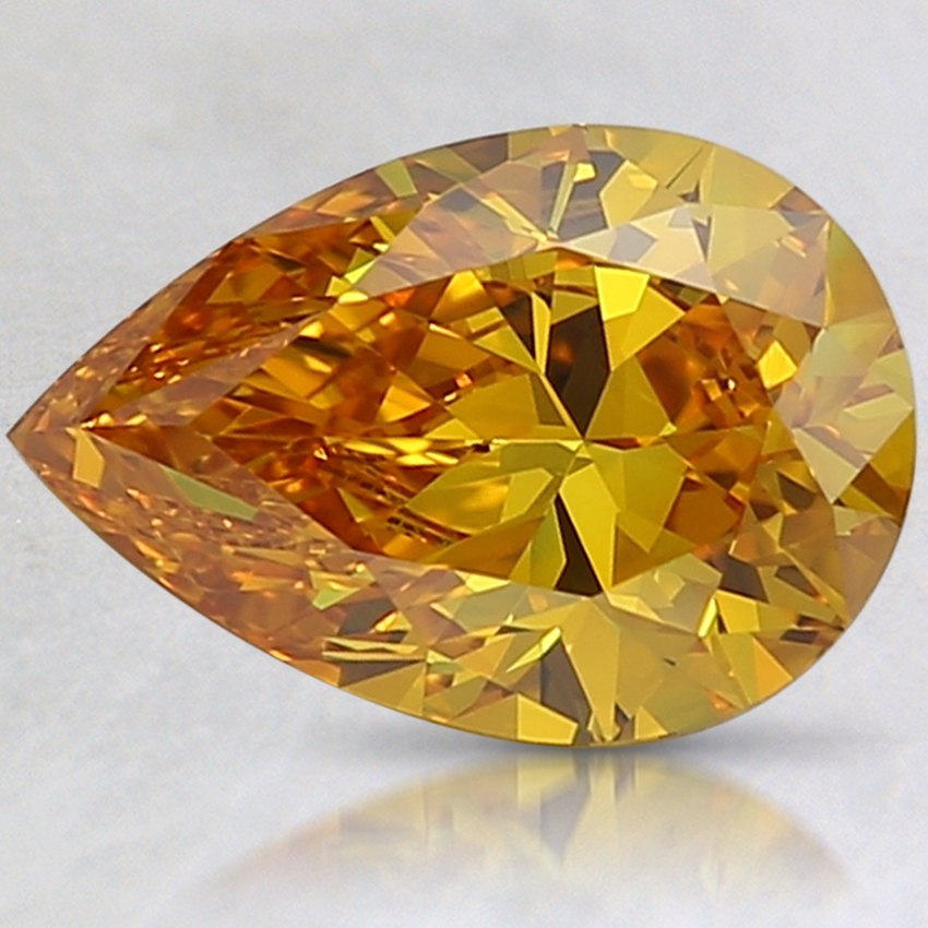 1.81 Ct. Fancy Deep Yellowish Orange Pear Lab Grown Diamond