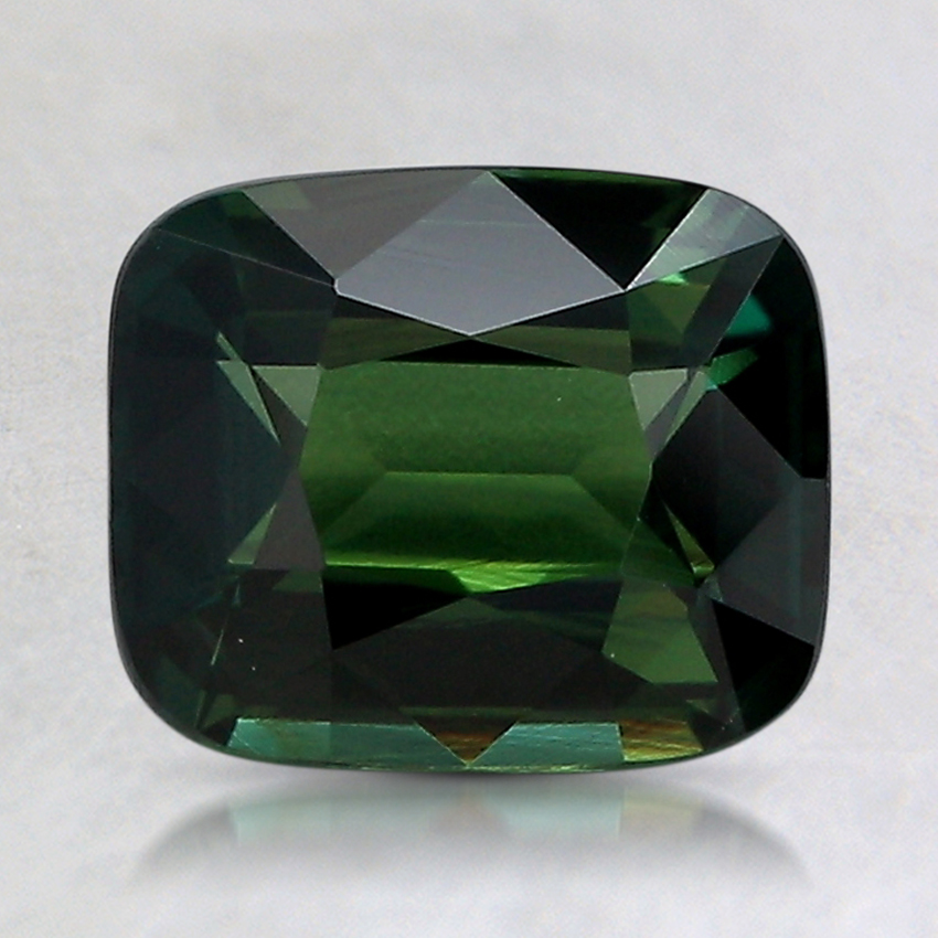 7.8x6.6mm Unheated Teal Cushion Sapphire