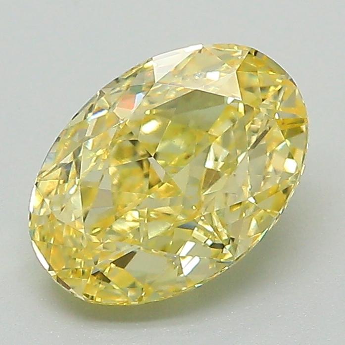 1.74 Ct. Fancy Intense Yellow Oval Lab Grown Diamond
