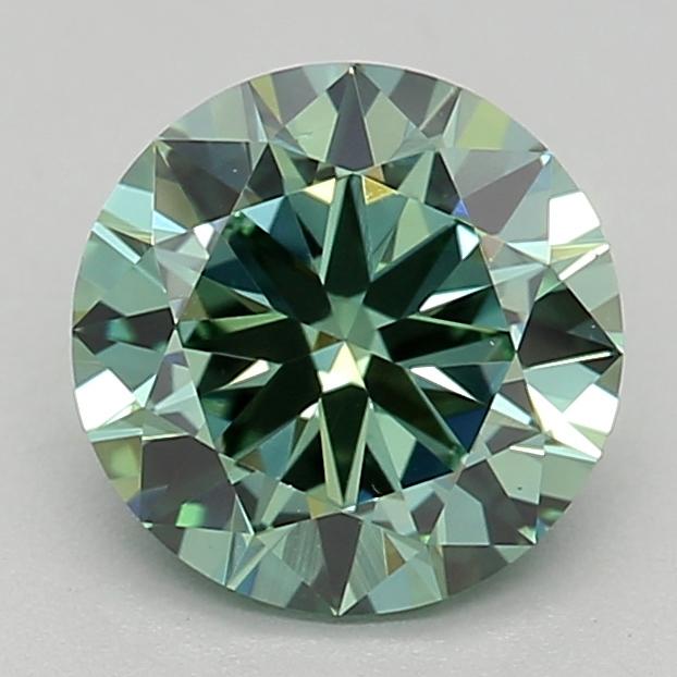 1.00 Ct. Fancy Vivid Green Round Lab Grown Diamond