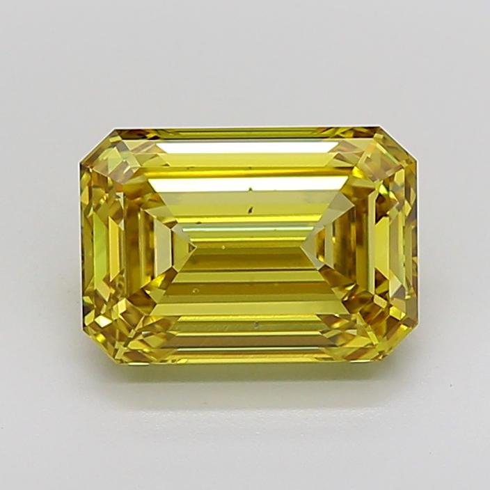 5.11 Ct. Fancy Vivid Yellow Emerald Lab Grown Diamond