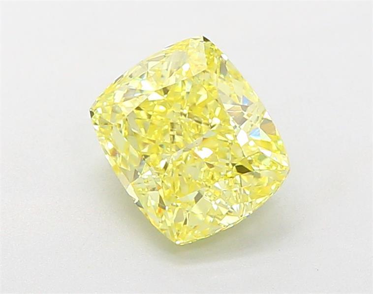1.90 Ct. Fancy Intense Yellow Cushion Lab Grown Diamond