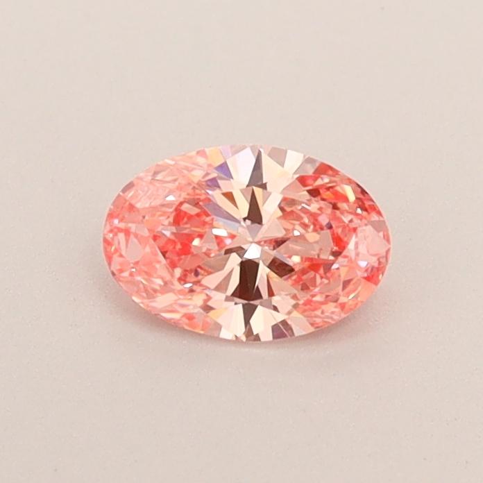 0.37 Ct. Fancy Intense  Pink Oval Lab Grown Diamond