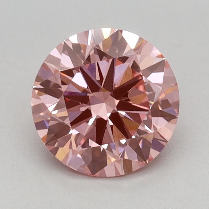 0.74 Ct. Fancy Vivid Pink Round Lab Grown Diamond