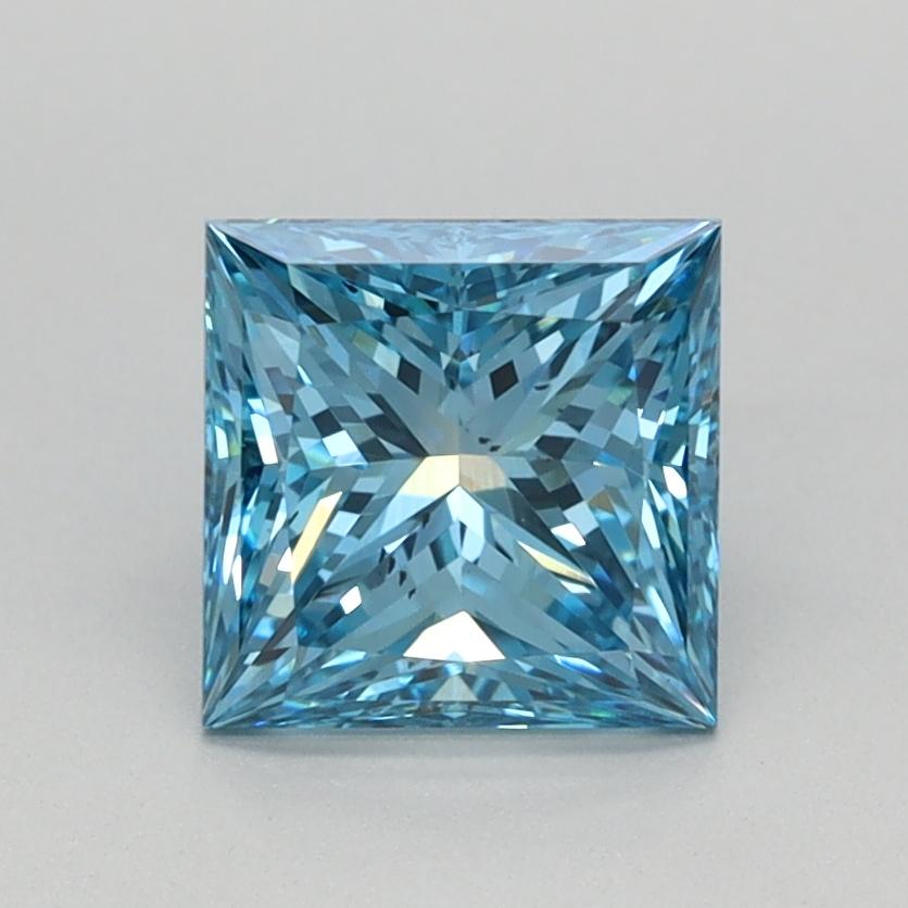1.10 Ct. Fancy Vivid Blue Princess Lab Grown Diamond