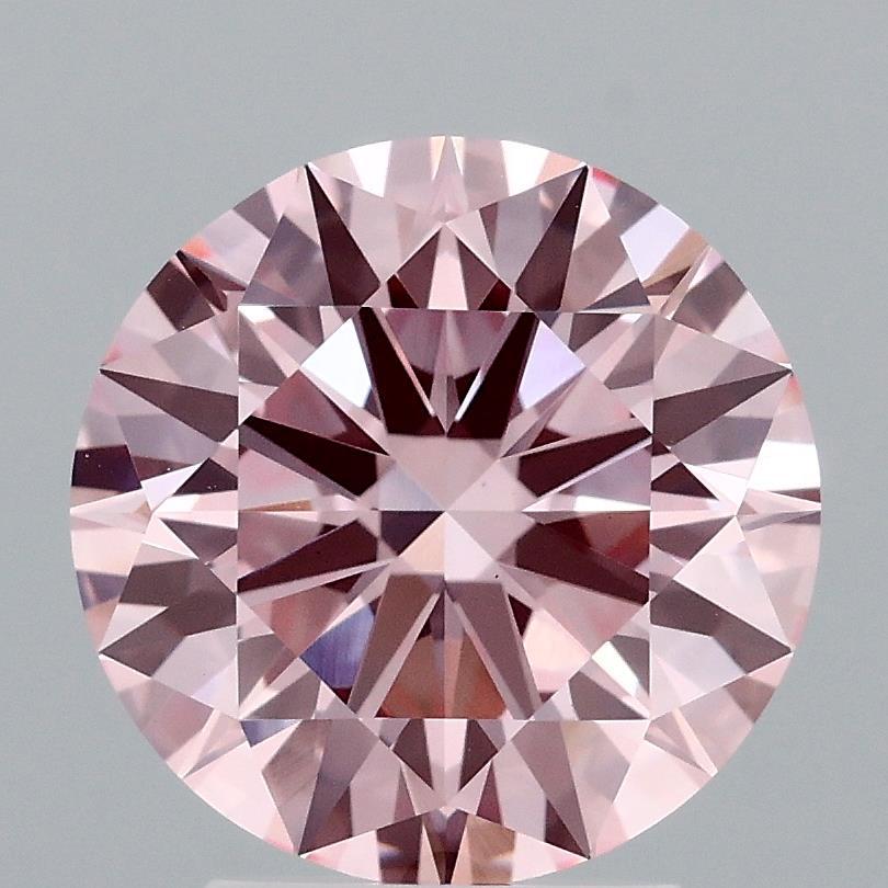 2.93 Ct. Fancy Vivid Pink Round Lab Grown Diamond