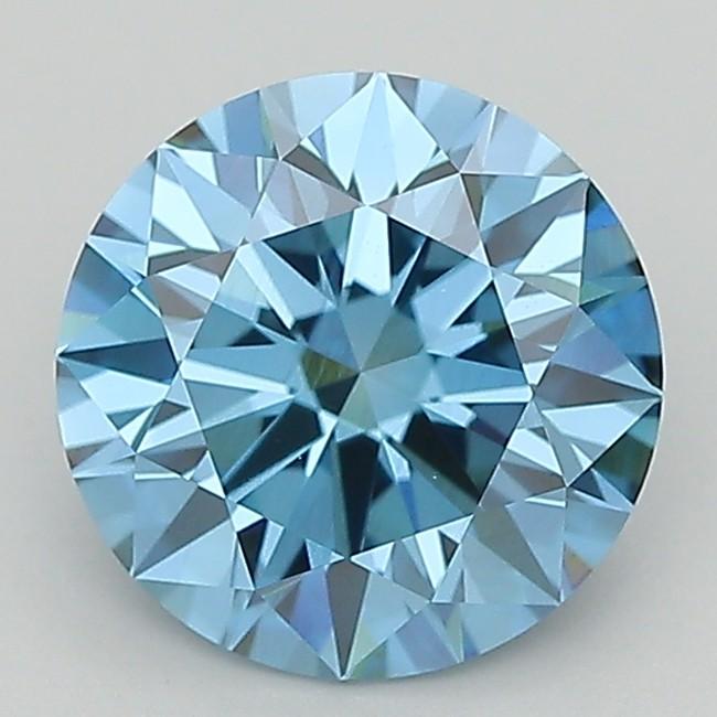 2.07 Ct. Fancy Vivid  Blue Round Lab Grown Diamond