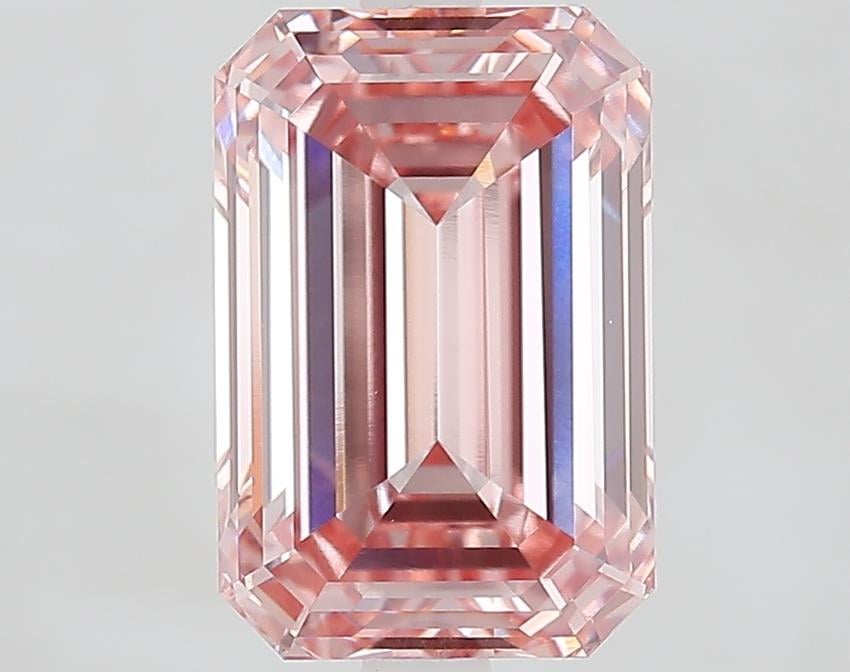 4.08 Ct. Fancy Vivid Pink Emerald Lab Grown Diamond