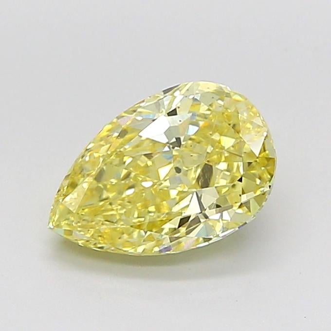 2.00 Ct. Fancy Intense None Yellow Pear Lab Grown Diamond