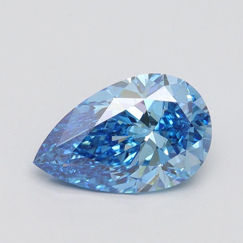 1.58 Ct. Fancy Vivid Blue Pear Lab Grown Diamond