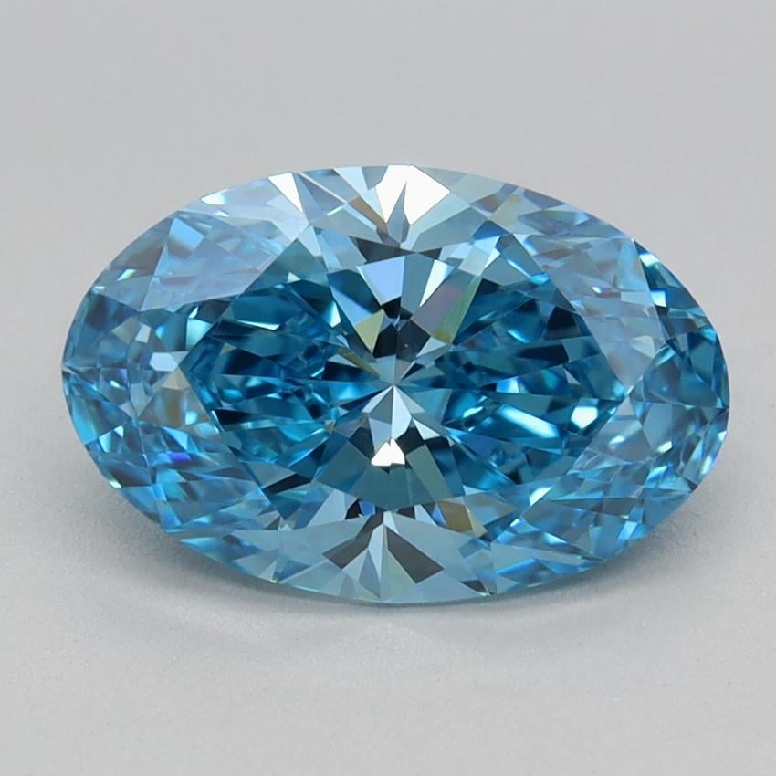 1.50 Ct. Fancy Vivid Blue Oval Lab Grown Diamond