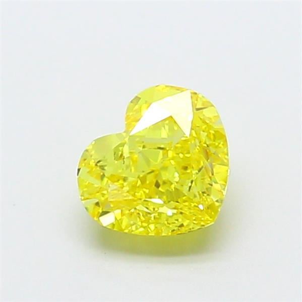 1.02 Ct. Fancy Vivid Yellow Heart Lab Grown Diamond