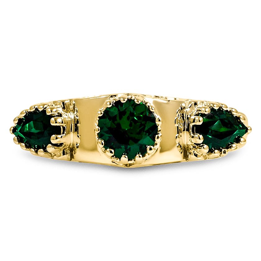 Custom Three-Stone Sapphire Ring