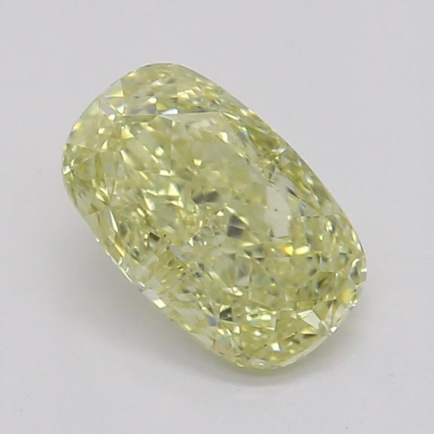 0.53 Ct. Fancy Intense Yellow Cushion Diamond