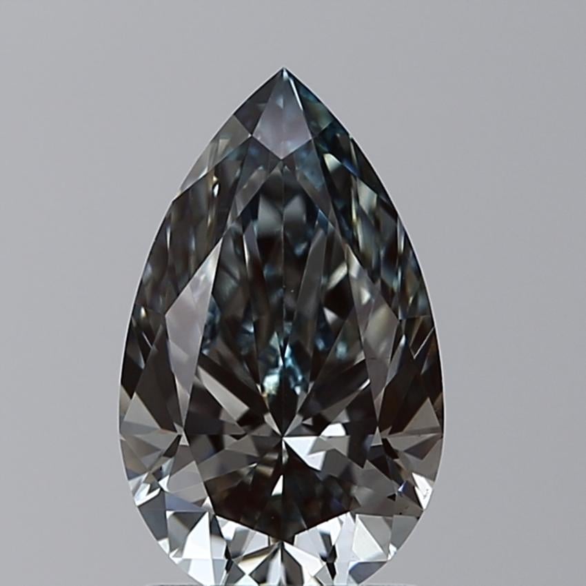 1.50 Ct. Fancy Greenish Blue Pear Lab Grown Diamond