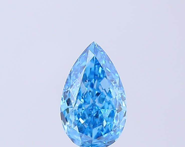 0.68 Ct. Fancy Vivid Blue Pear Lab Grown Diamond