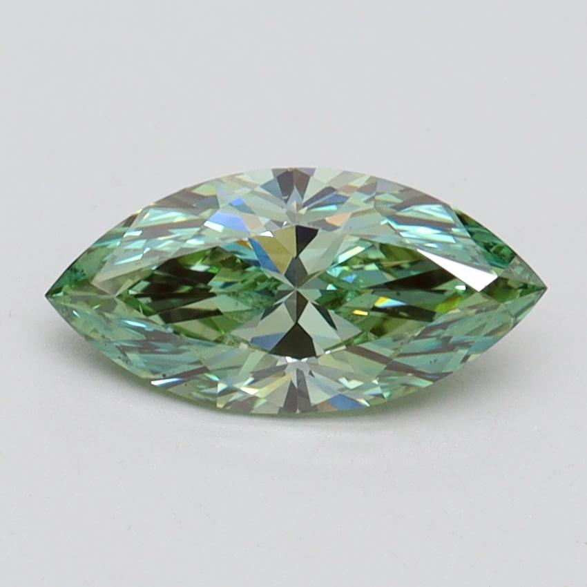 1.00 Ct. Fancy Vivid Green Marquise Lab Grown Diamond