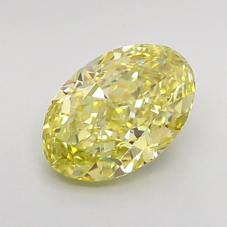 1.70 Ct. Fancy Intense Yellow Oval Lab Grown Diamond