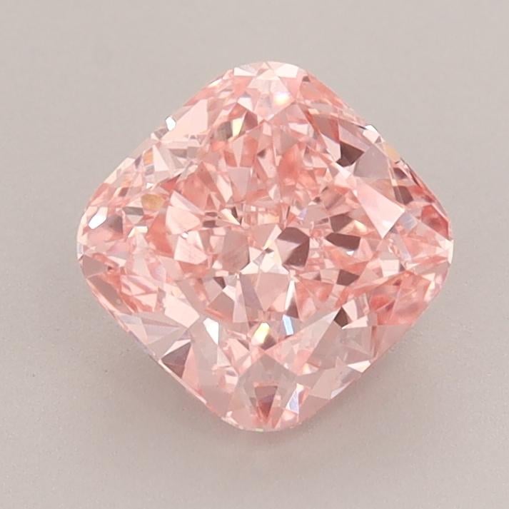 1.36 Ct. Fancy Vivid  Pink Cushion Lab Grown Diamond