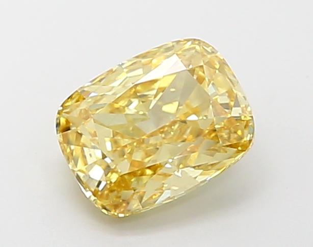 1.53 Ct. Fancy Intense Yellow Cushion Lab Grown Diamond