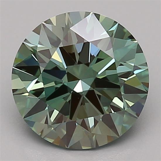 1.66 Ct. Fancy Intense Green Round Lab Grown Diamond