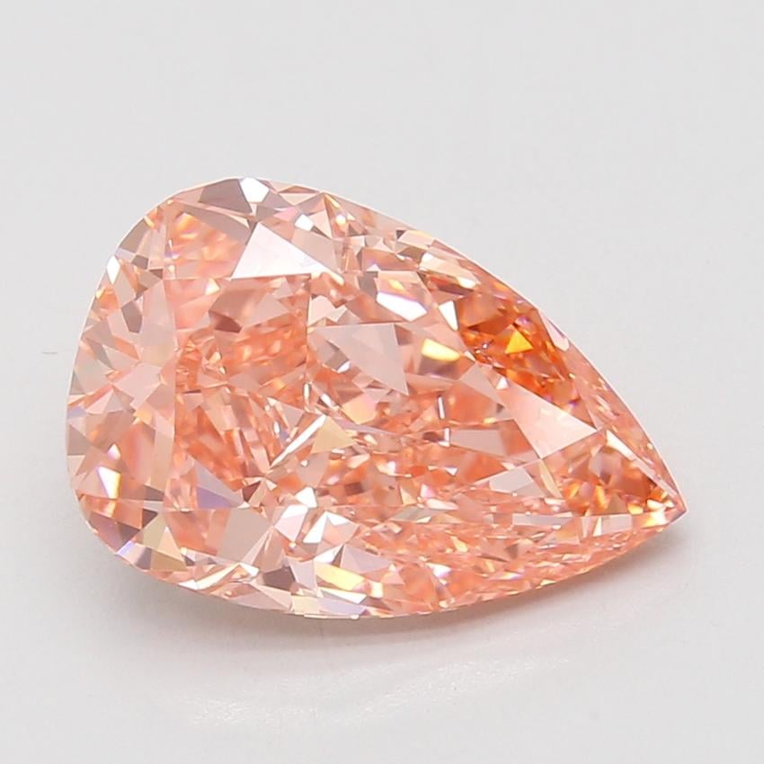 5.24 Ct. Fancy Vivid Pink Pear Lab Grown Diamond