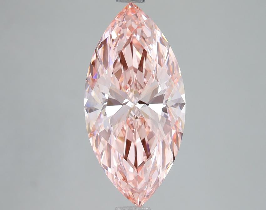 3.58 Ct. Fancy Vivid Pink Marquise Lab Grown Diamond