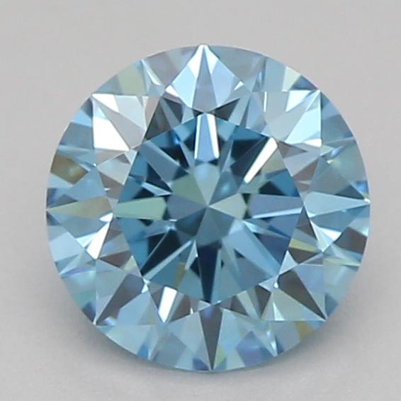 0.53 Ct. Fancy Vivid Blue Round Lab Grown Diamond